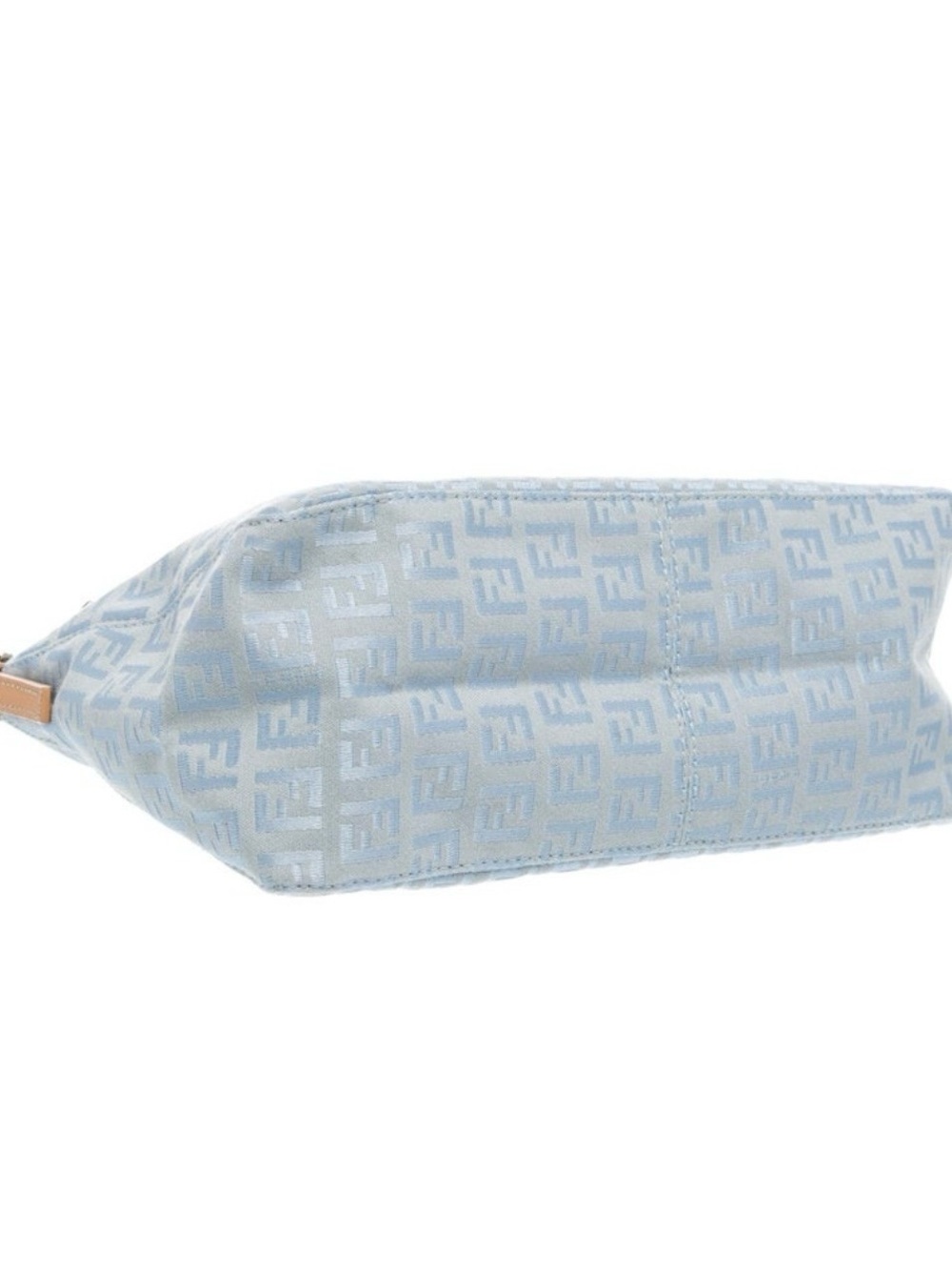 Fendi FF Zucchino Pochette Baby Blue Like New Vintage - Picture 3 of 4